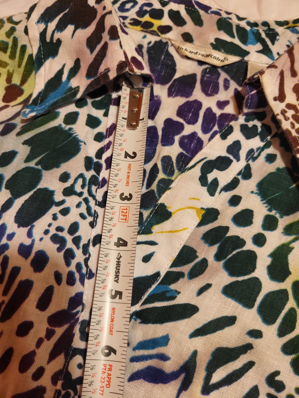 Richard Malcom Women’s Multicolor Animal-Print Button Front Shirt - Picture 11 of 13